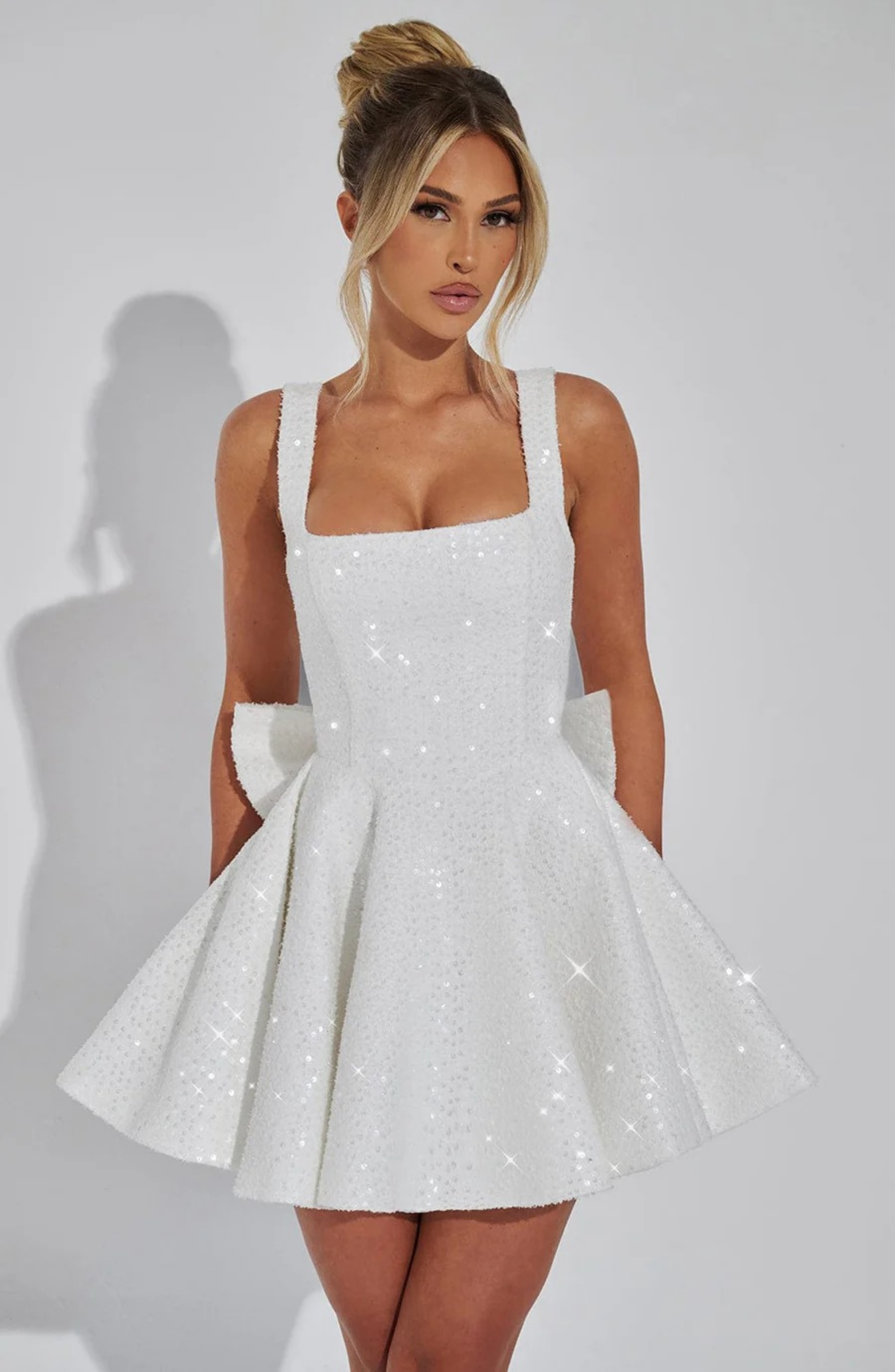 off white dress midi Baltic Born Womens Indie Back Tie Dress | Off White