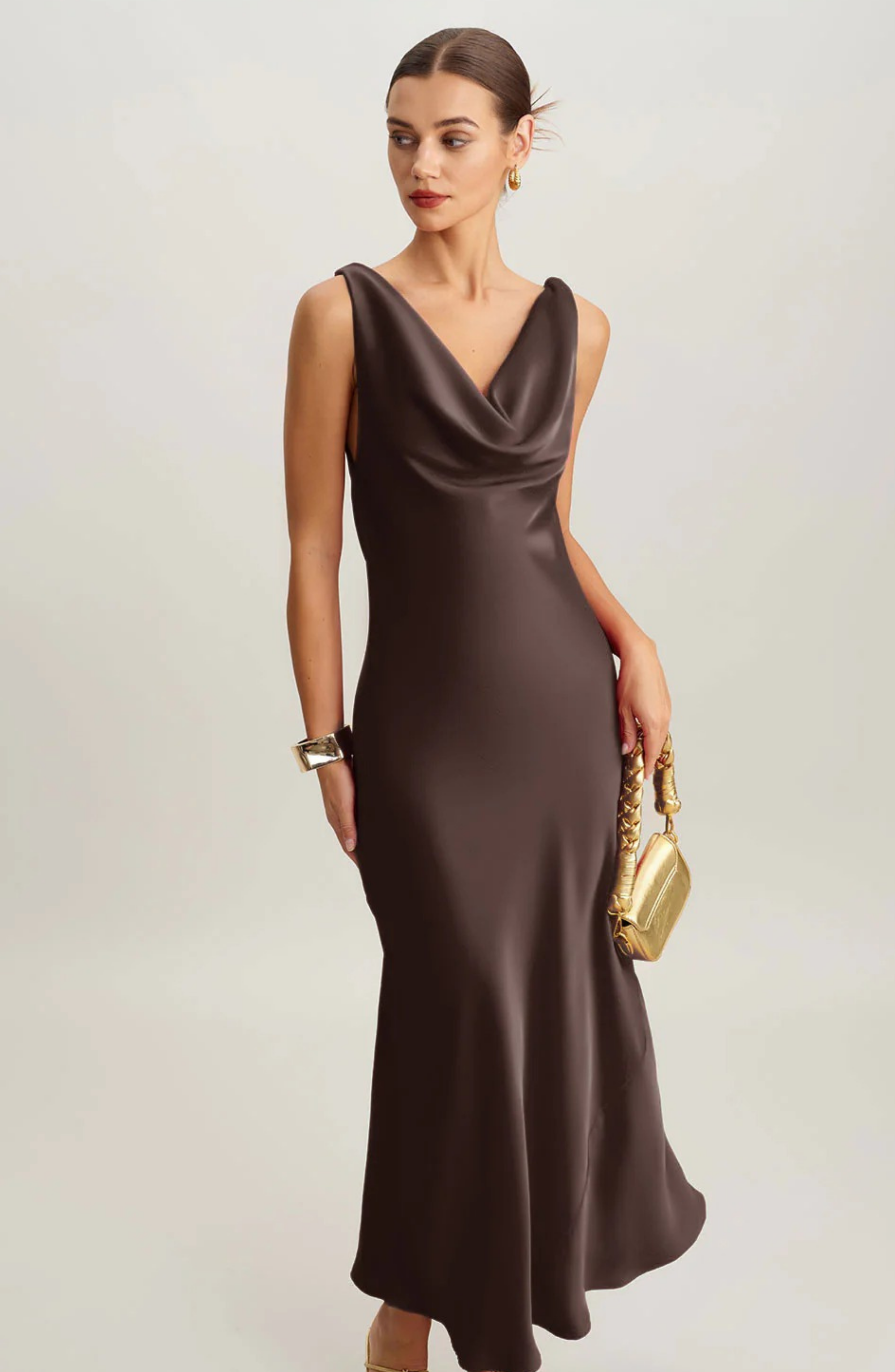 aveline maxi dress Aveline Cocoa Gown Maxi Dress – Lyséa