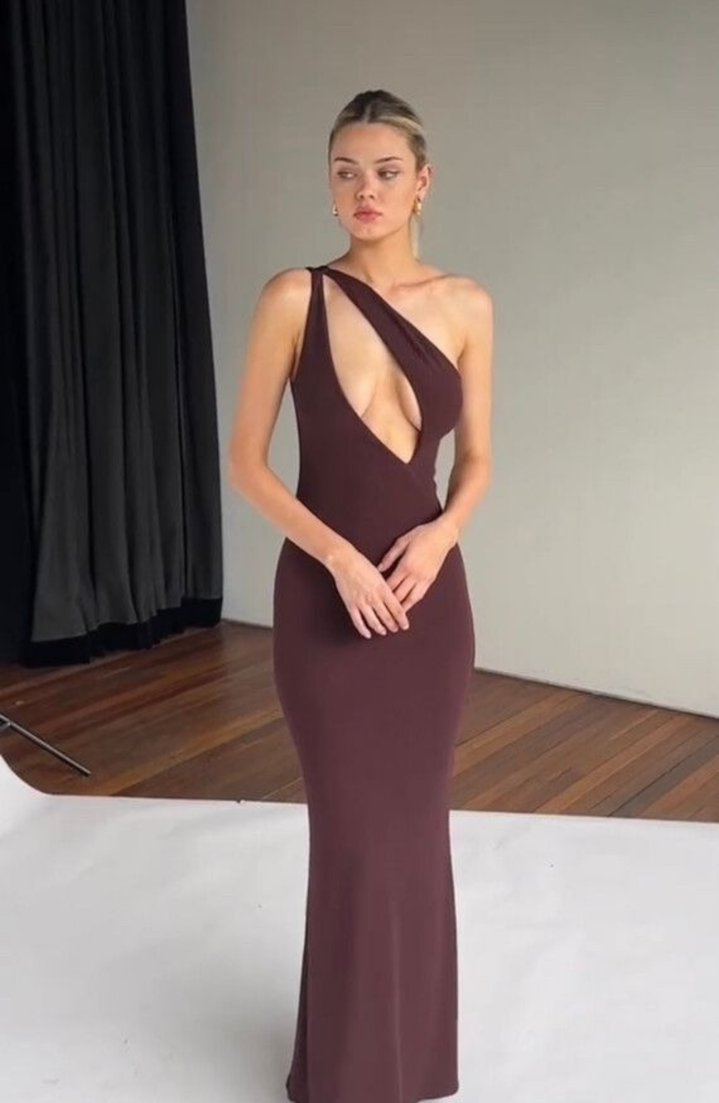 Aria Asymmetric Maxi Dress