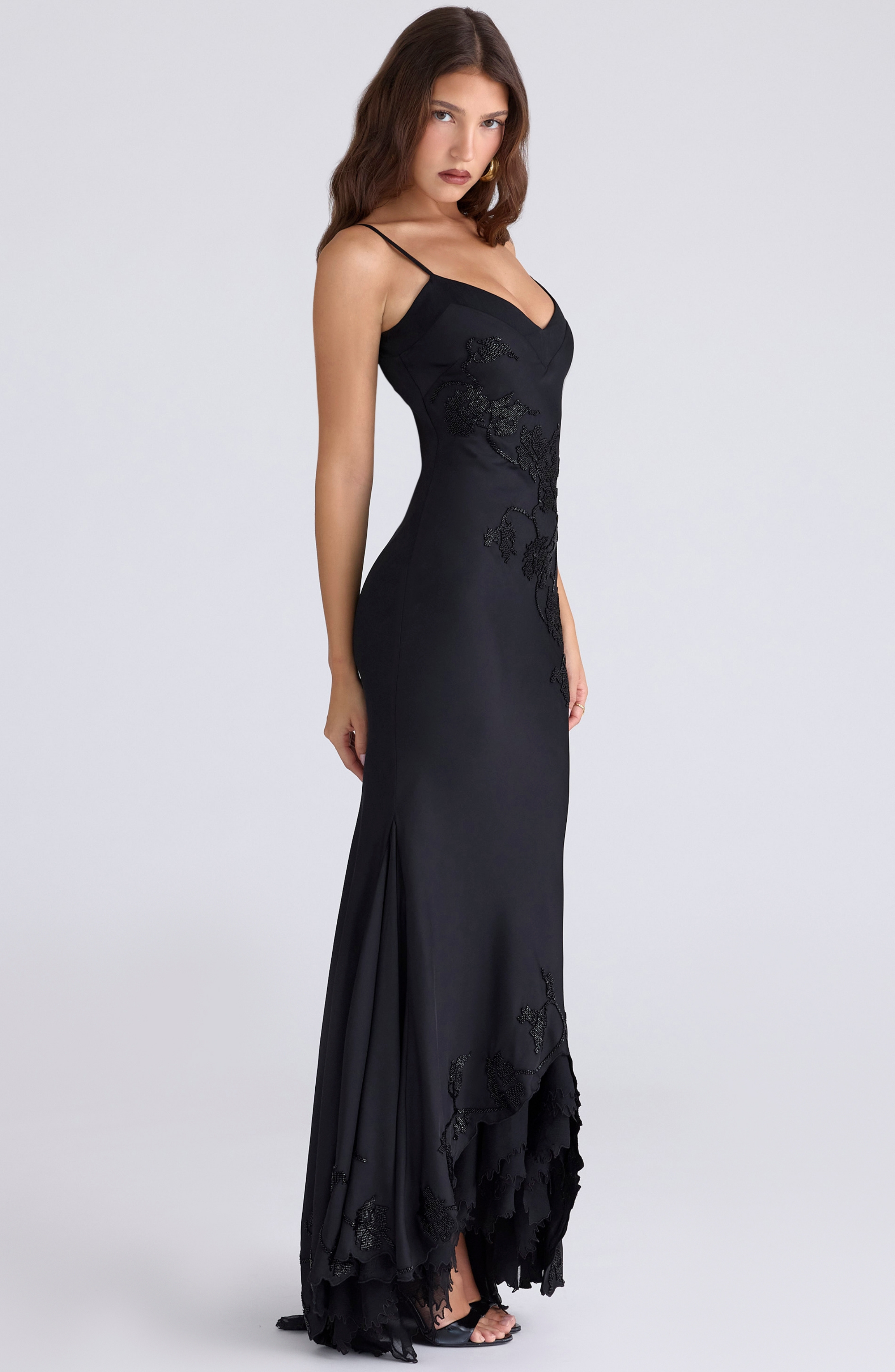 Midnight Bordeaux Maxi Dress