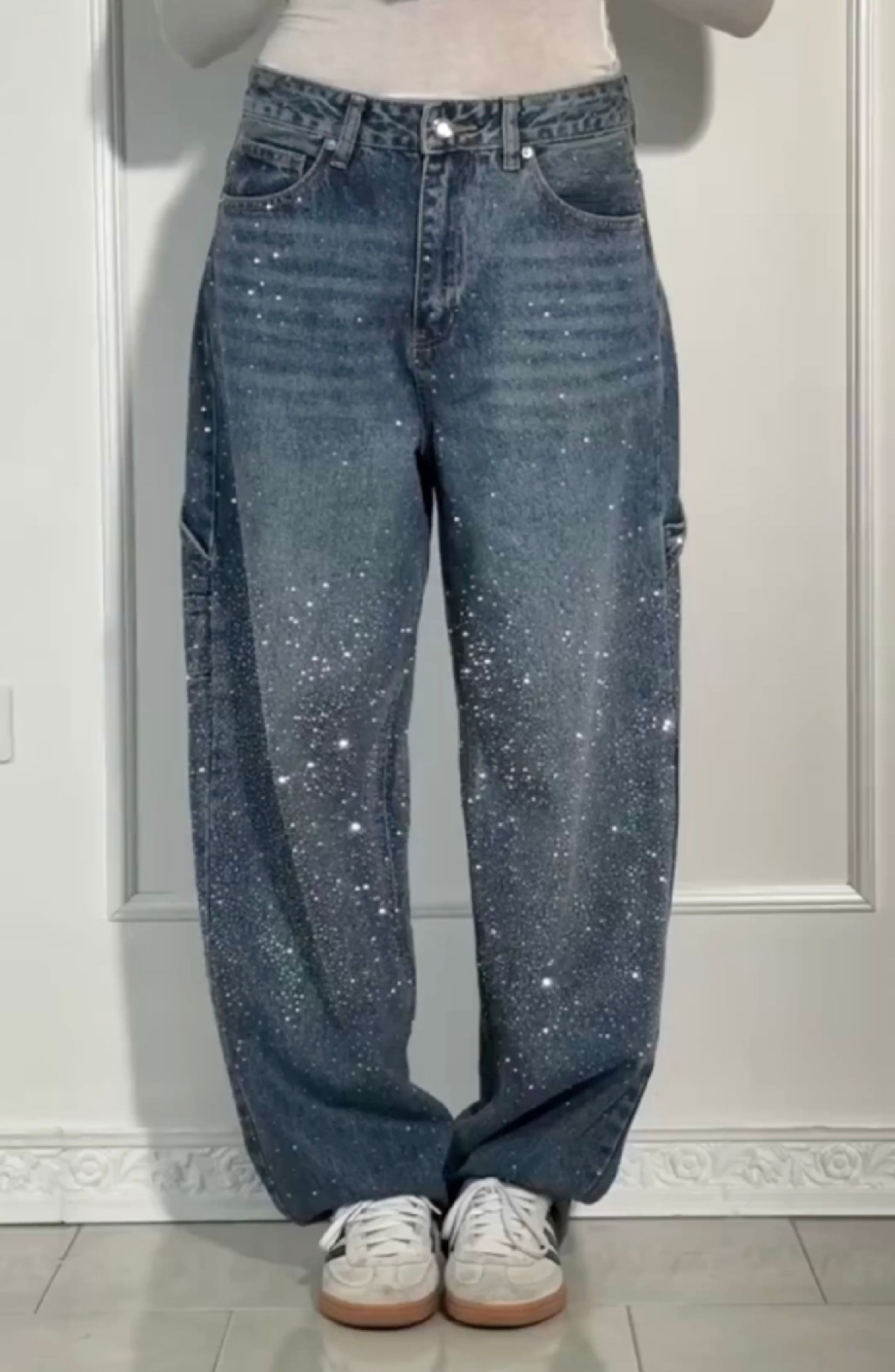 Balloon Carpenter Shine Denim Jeans
