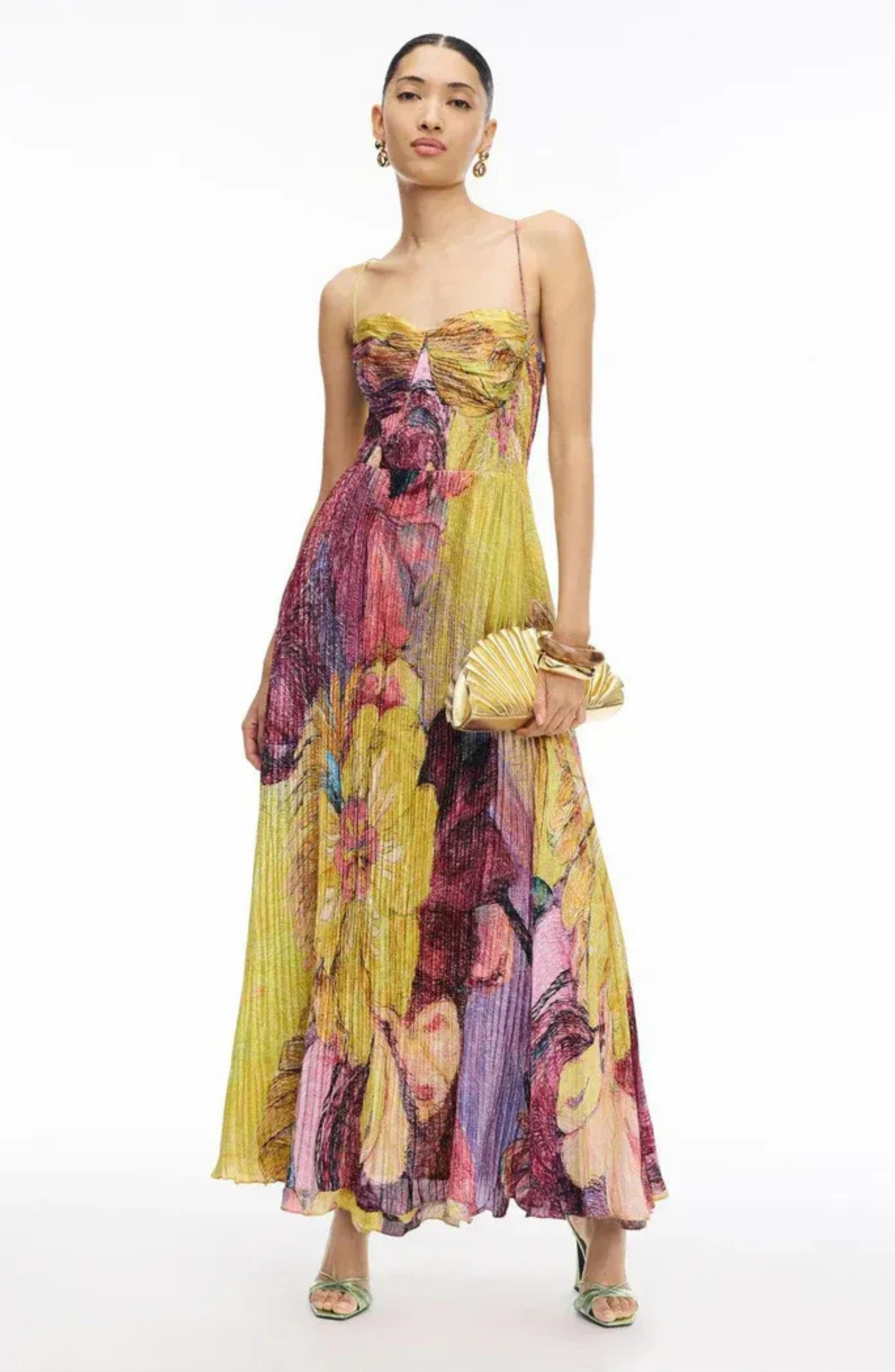 fossil dress floor length metallic Fossil Dress