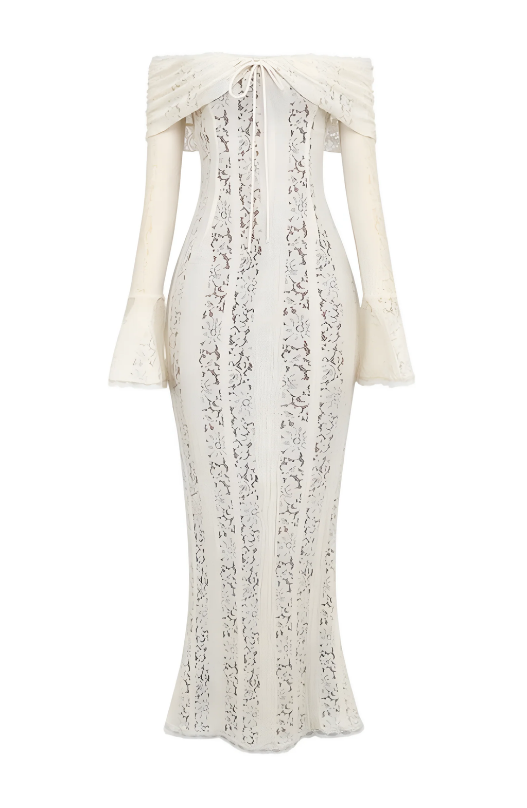 Lace Off-Shoulder Maxi Dress