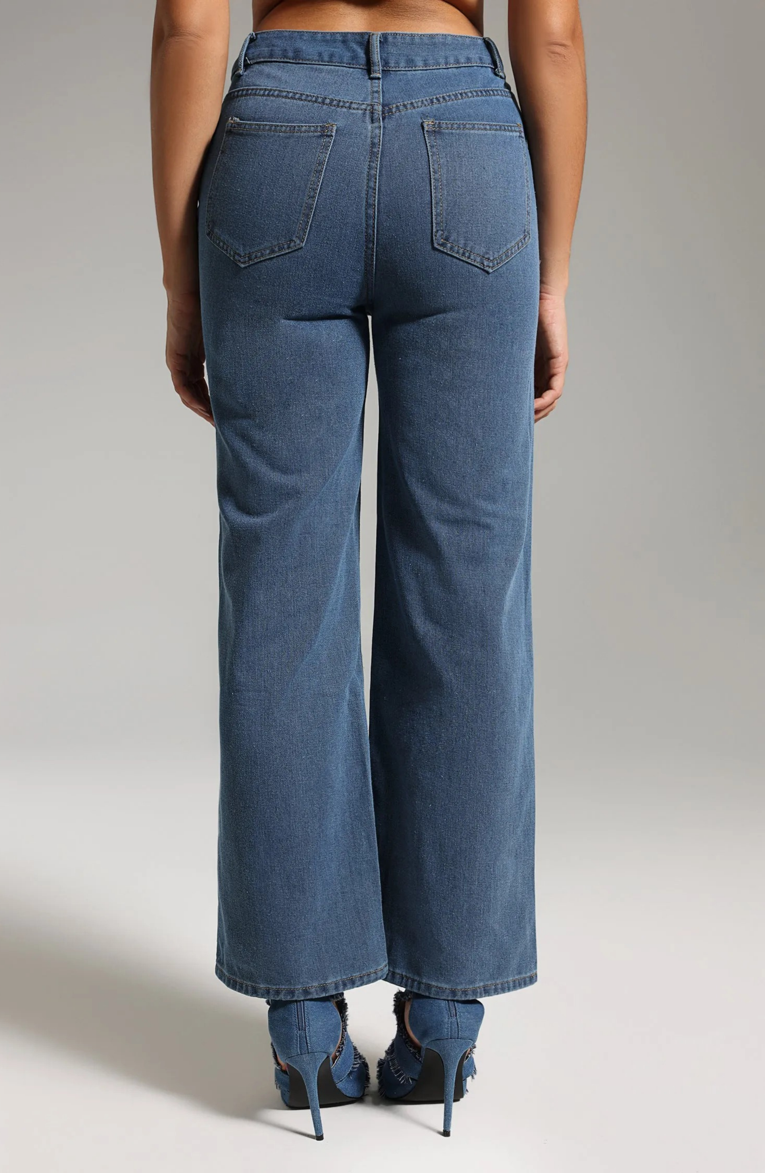 SERAFE HEARTS PRINT JEANS