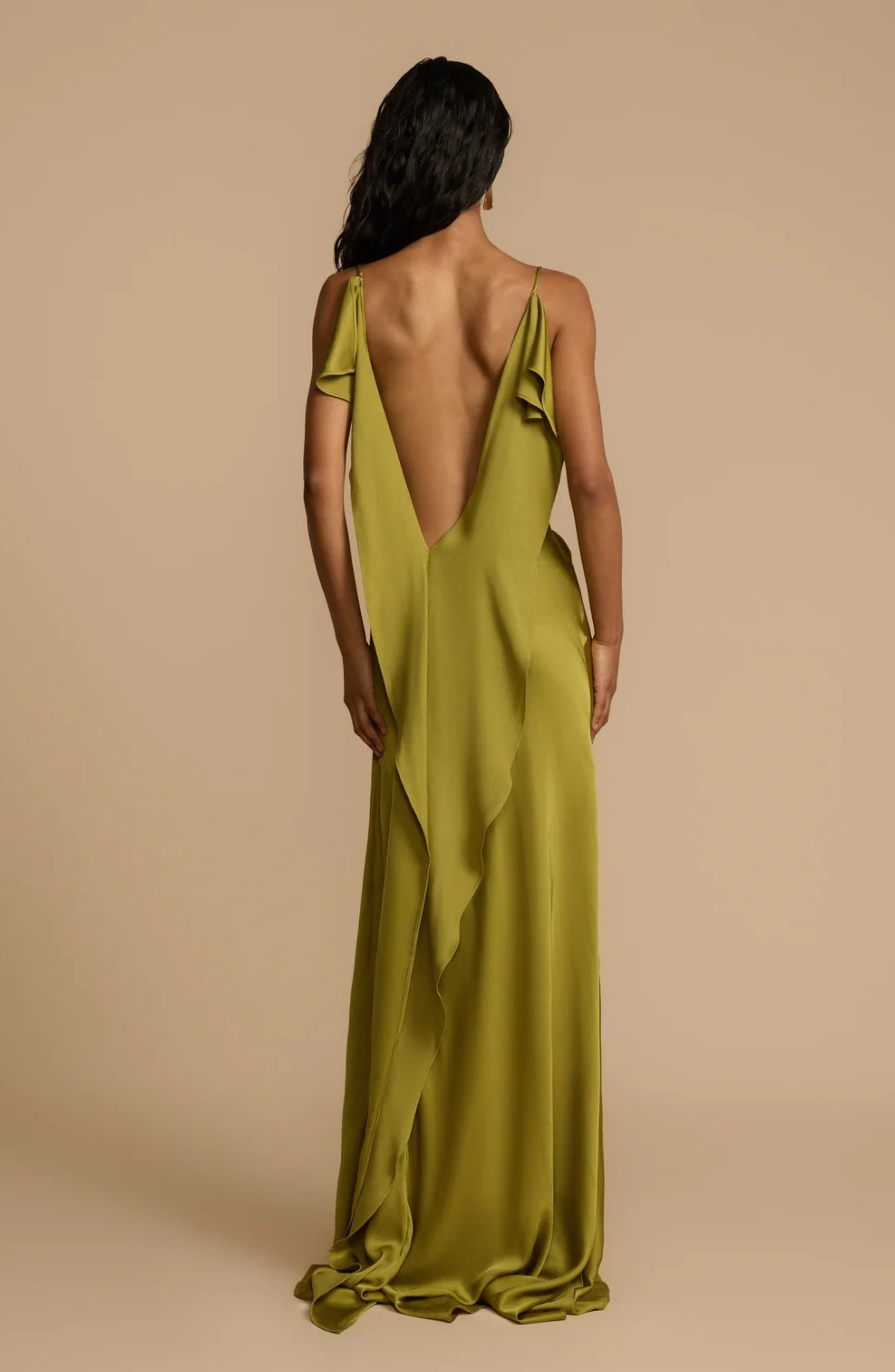Satin Side High Slit Maxi Dress
