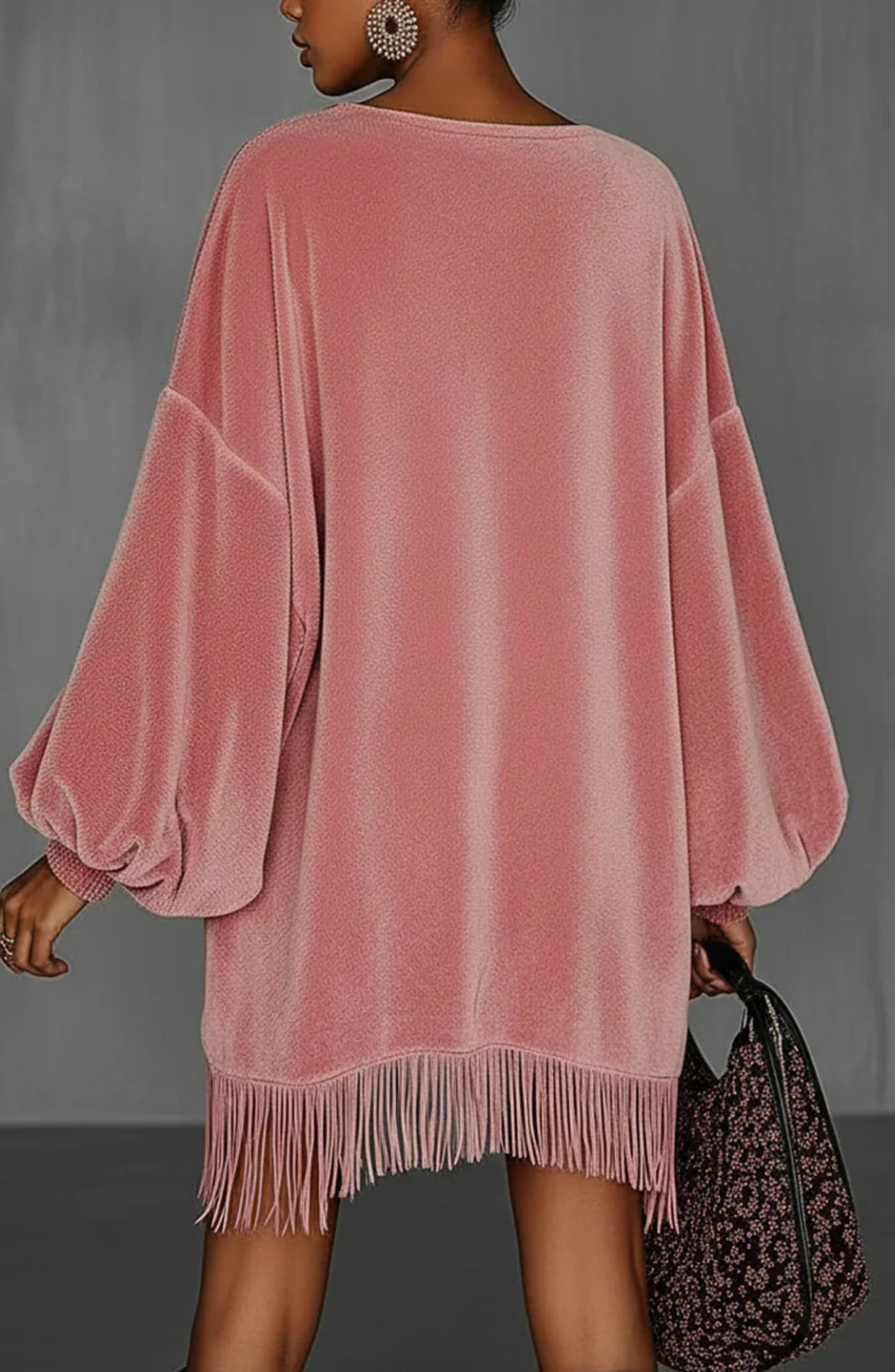 Suede Faux Oversized Dress