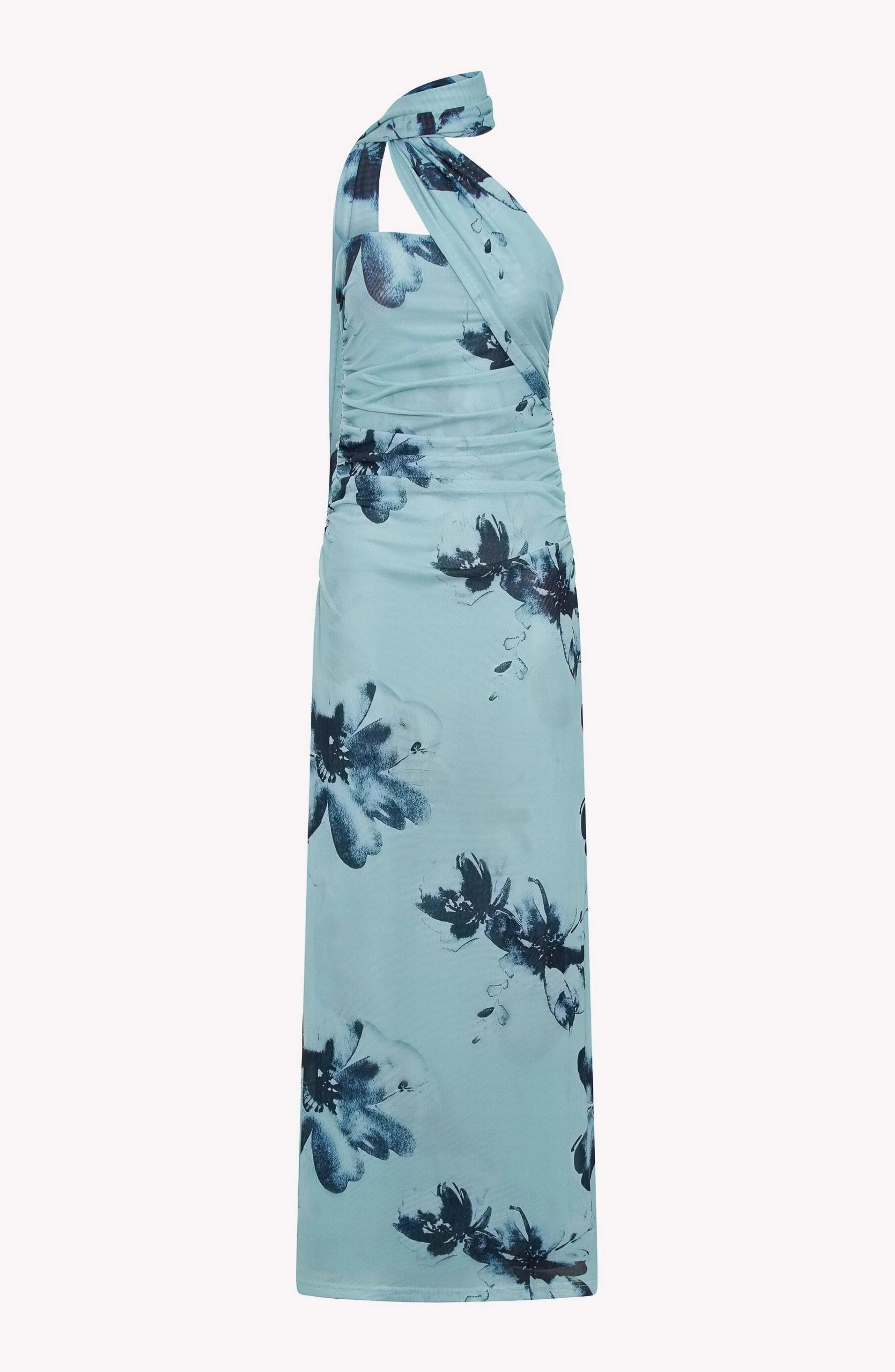 FLORAL GATHERING SLEEVESS MIDI DRESS