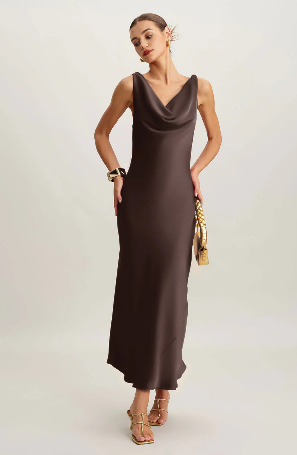 Aveline Cocoa Gown Maxi Dress