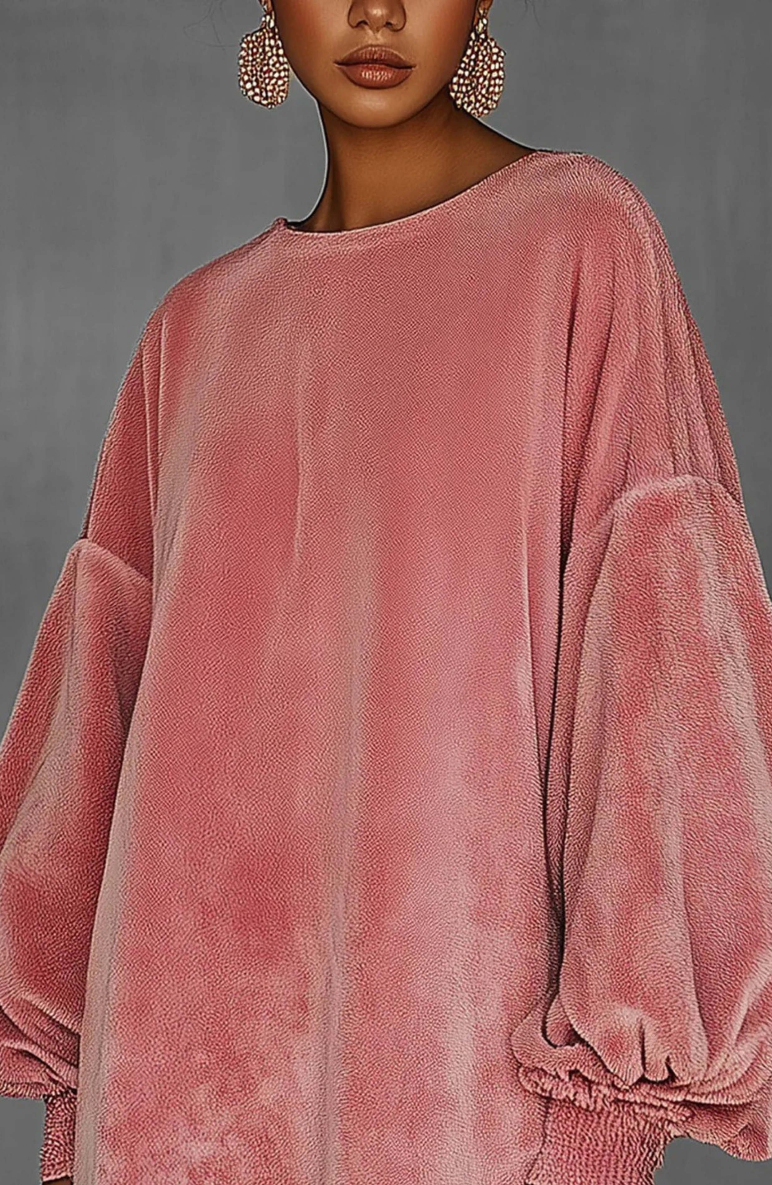 Suede Faux Oversized Dress