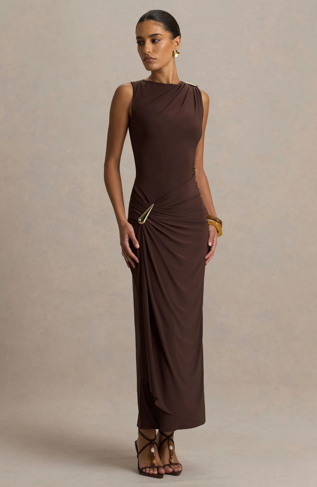 Obsidian Twist Maxi Dress