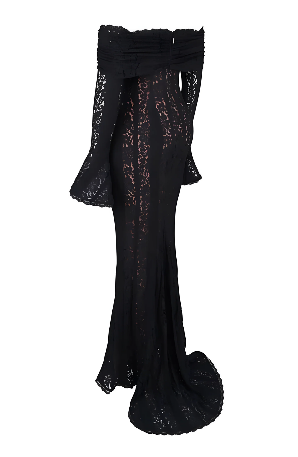 Lace Off-Shoulder Maxi Dress