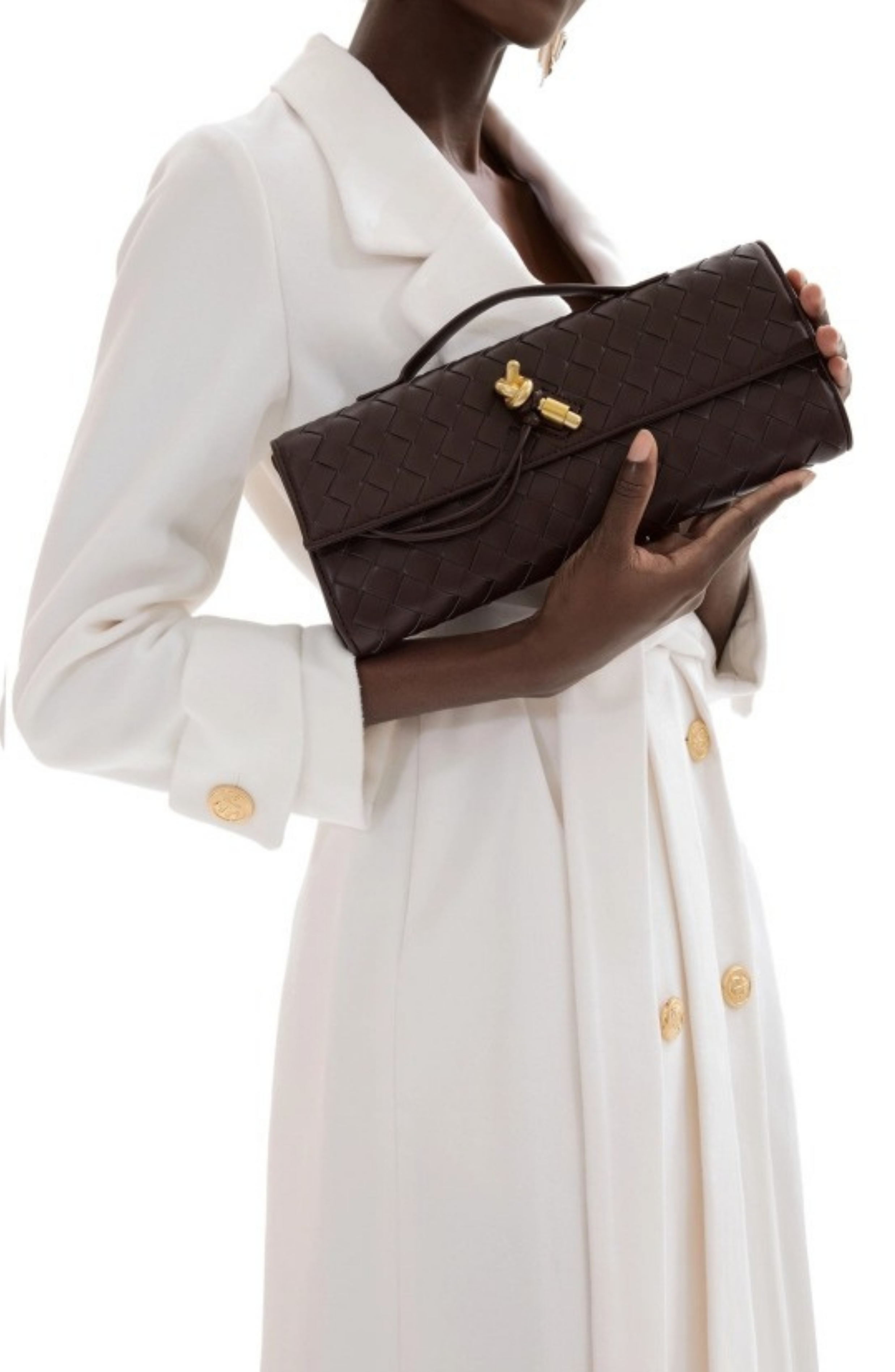 Solid Faux Leather Tote Clutches Bag