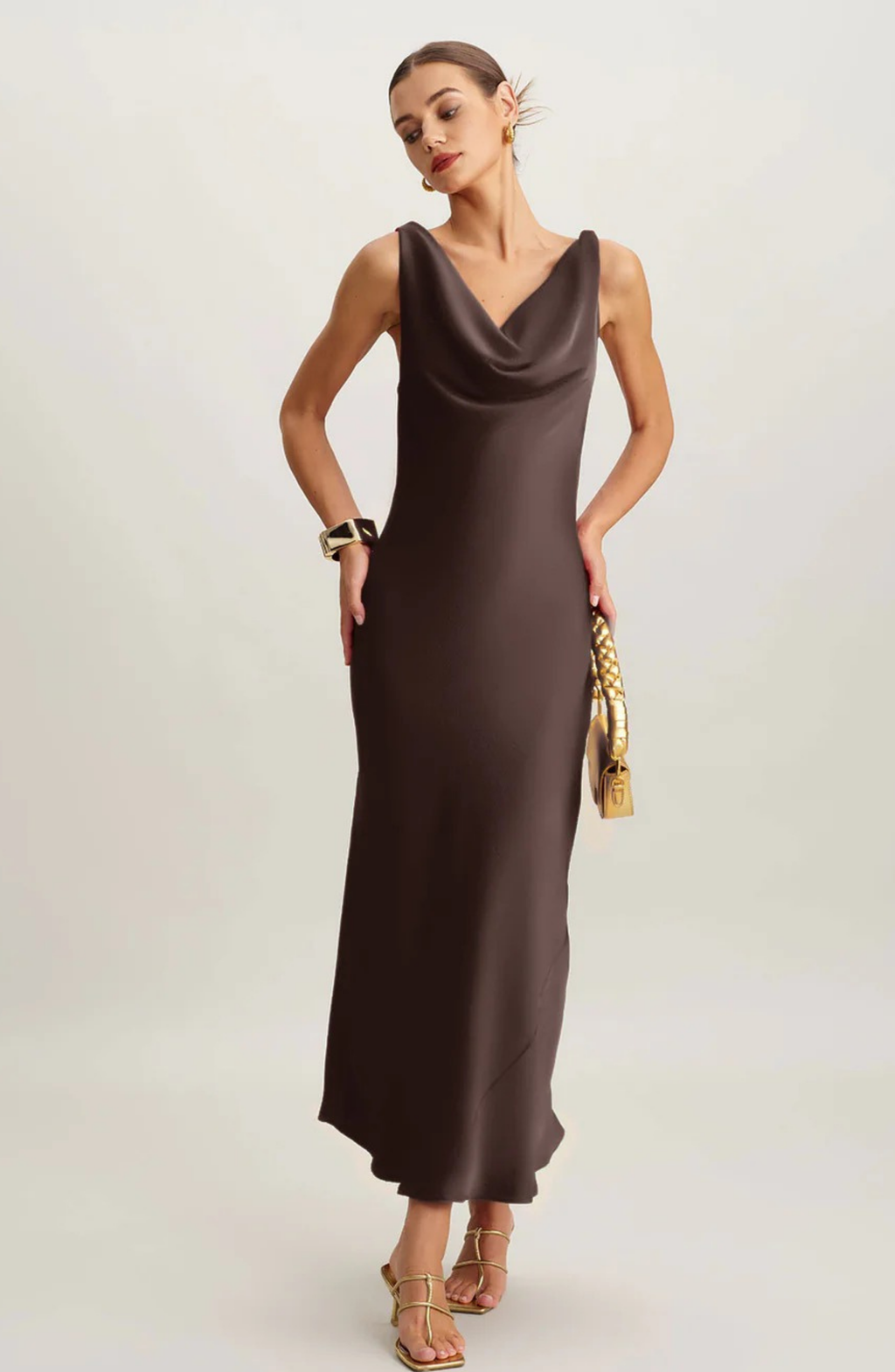 Aveline Cocoa Gown Maxi Dress