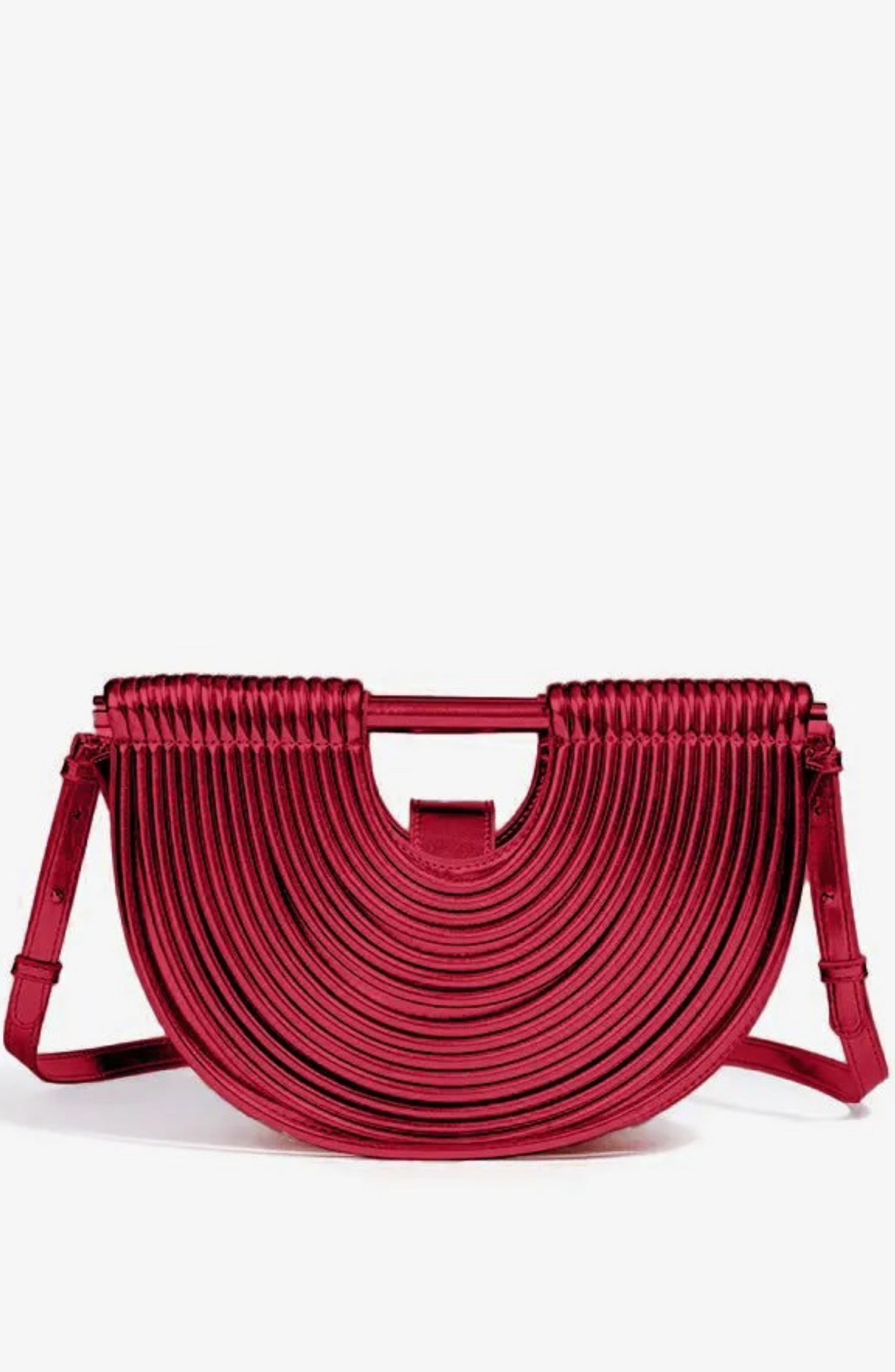 PU Semi-Circular Woven Bag