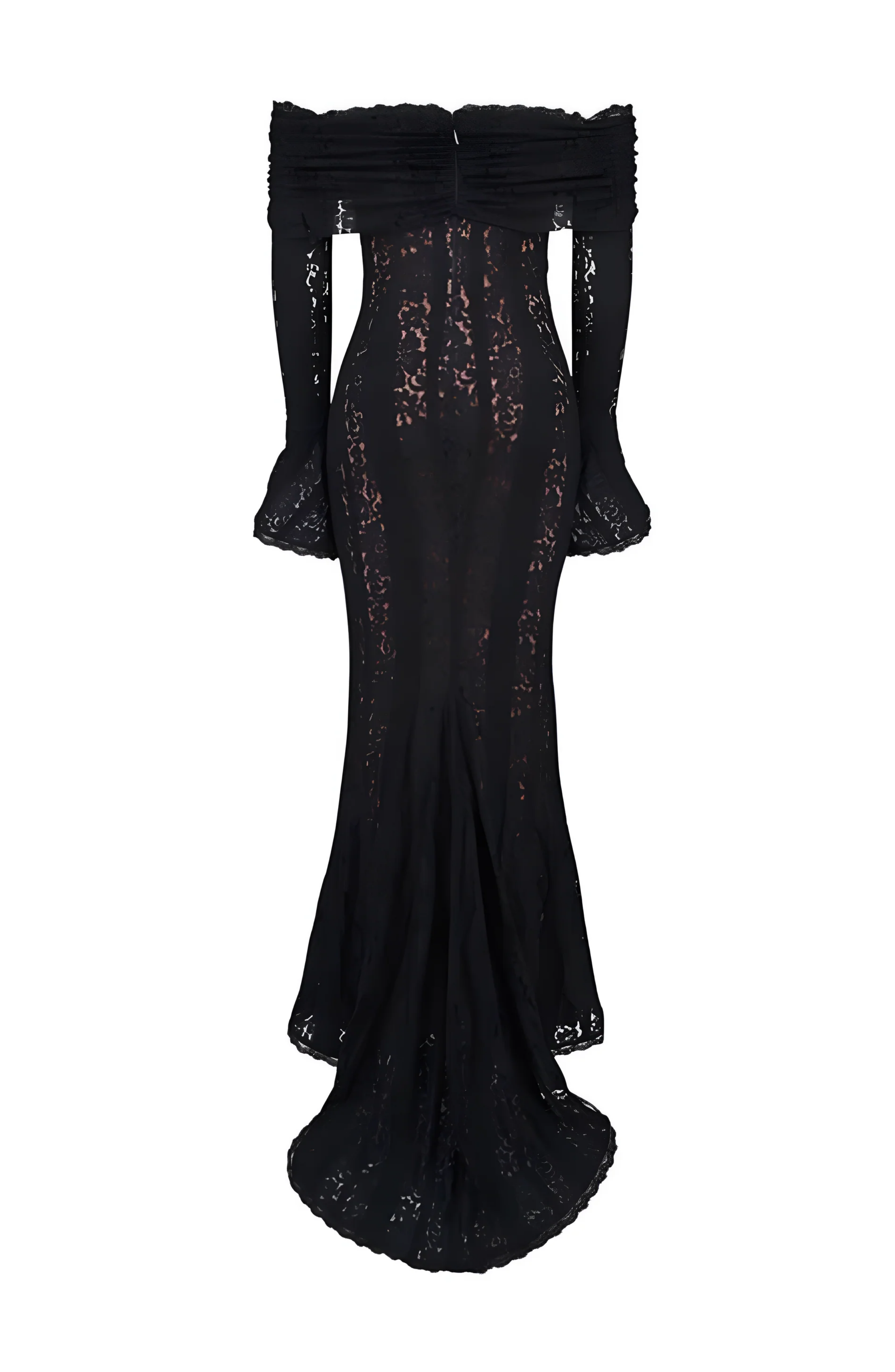 Lace Off-Shoulder Maxi Dress