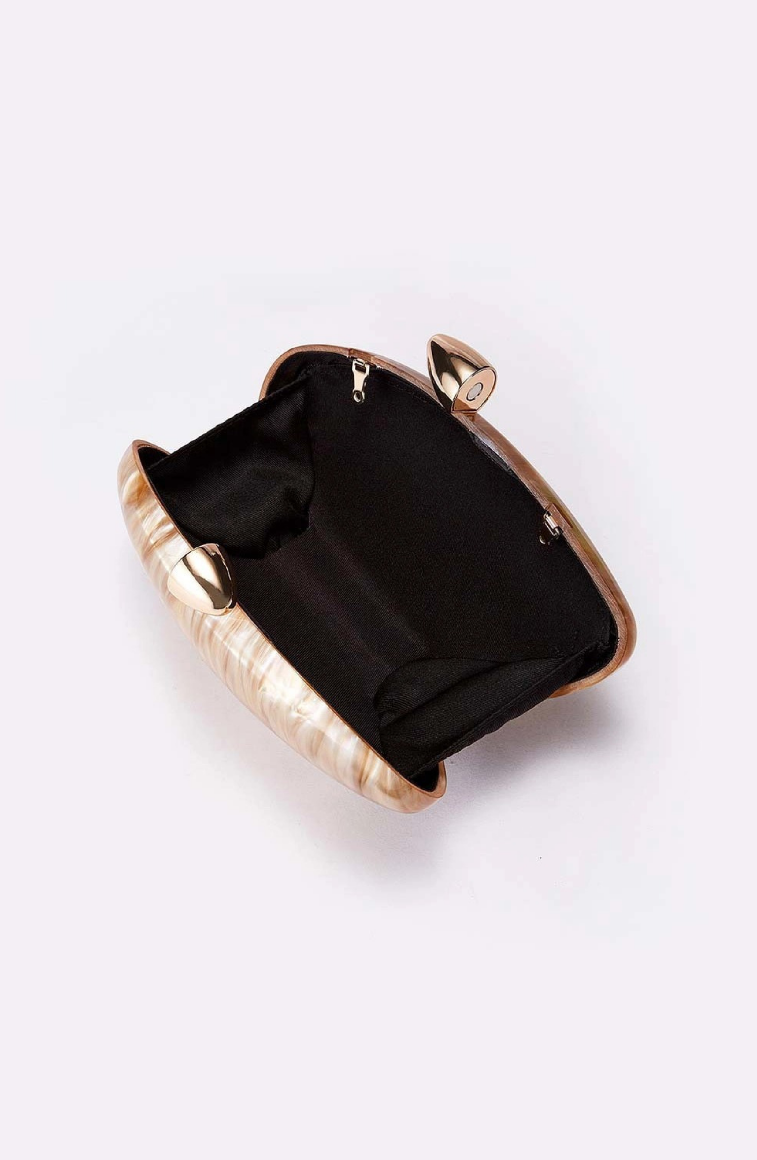 Acrylic Metal Button Clutch Bag