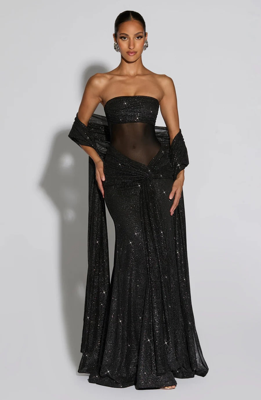 Paula Maxi Dress - Black Sparkle Paula Maxi Dress - Black Sparkle